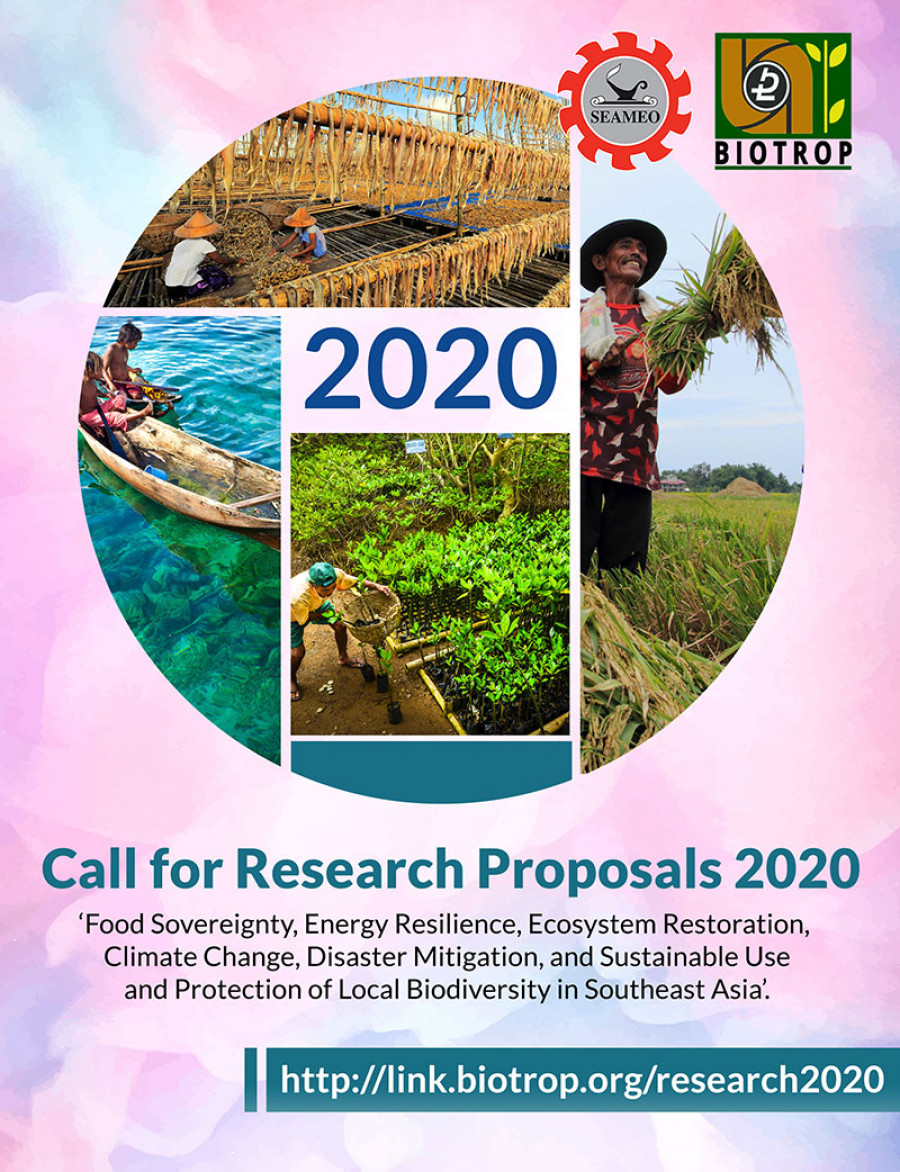 SEAMEO BIOTROP Call for Research Proposals 2020